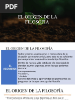 El Origen de La Filosofía