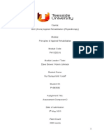 Written Assignment Principles of Applied Rehabilitation YAYA EDITED