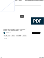 Database Administration Level IV (4) Theory Exam 1 - YouTube