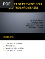 Concept Prevention of Disease. DR - Meely Panda