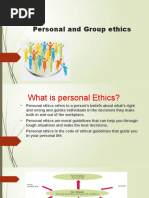 Personal and Group Ethics