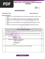 Cbse Class 11 Accountancy Sample Paper Set 1 Answers