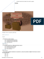 Strength of Materials (Som) : Multiple Choice Questions (MCQS)