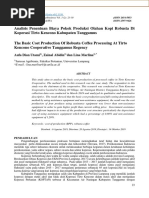 Analisis Penentuan Biaya Pokok Produksi Olahan Kopi Robusta Di Koperasi Tirto Kencono Kabupaten Tanggamus