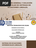 Sistema de Ec. Lineales Diferenciales - Solución General y Particual