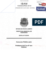 Ibam - Professor 6 Ao 9 Ano História - Vassouras RJ - Superior - Pro e Gab 19