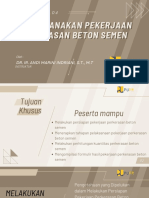 Melaksanakan Pekerjaan Perkerasan Beton Semen