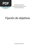 Fijación de Objetivos