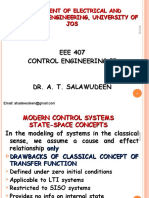 Eee 407 Control Engineering II