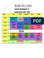 Horario de Quinto C 2023