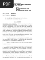 Order VI Rule 17, CPC Allowed Judgment of Shafi Siddiqui