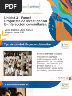 Presentación - Fase 5 - Propuesta de Investigación E-Interacción Comunitaria