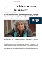 Rita Segato - La Violación Es Un Acto de Poder y de Dominación