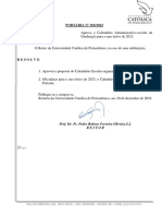 PORTARIA 202-2022 - Aprova o Calendário Administrativo-Escolar Da Graduação para o Ano Letivo de 2023