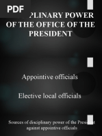 Disciplinary Power of The Office of The President