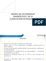 Manejo de Los Manuales Diagnósticos y de La Clasifiación en Psiquiatria