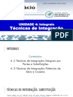 UNIDADE 4 - InTEGRAL - Técnicas de Integração