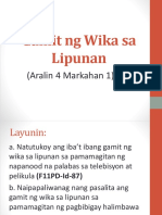 Gamit NG Wika Sa Lipunan