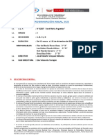 Programación Anual 2023: "A ÑO de La Unidad, La Paz Y Desarrollo