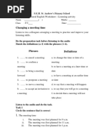 Activity 1 - Changing A Meeting Time