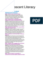 Common Myths About Adolescent Literacy