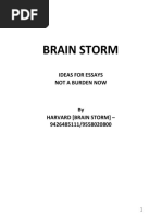 Brain Storm: Ideas For Essays Not A Burden Now