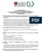 Estudo Dirigido Princípios Ativos em Estética e Cosmética