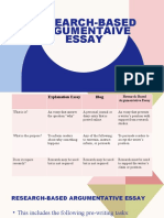 Research-Based Argumentaive Essay