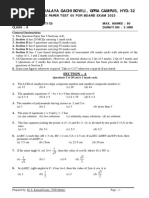 Maths Class X Sample Paper Test 05 For Board Exam 2023