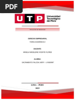 Derecho Empresarial - Tarea Académica 2 - MYPES en El Perú