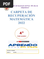 Carpeta Recuperacion - 4° - Matemática