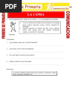 La Coma para Niños de Primero de Primaria