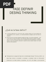 Fase Definir Desing Thinking