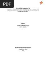 Actividad 10 Evidencia 6 Ejercicio Práctico Presupuestos para La Empresa LPQ Maderas de Colombia