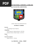 Prácticas Agronómicas UNALM - INFORME 3 SIEMBRA