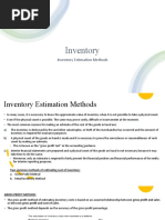 Inventories - Inventory Estimation Methods