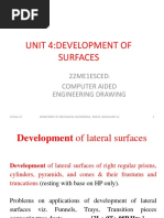 Unit 4:development of Surfaces: 22Me1Esced Computer Aided Engineering Drawing