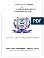 Ordinance V (4A&B) & Curriculum For: Bachelor of Business Administration