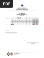 ENGLISH Test Results Diagnostic Test