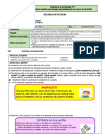 SECUENCIA DE ACTIVIDAD de COMUNICACIÓN (Escribimos Una Anecdota) 23-05-2023