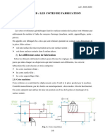 Chapitre 2 Partie B LES COTES DE FABRICATION