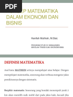 Konsep Matematika Dalam Ekonomi Dan Bisnis