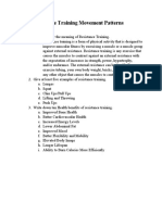 Basic Resistance Training Movement Patterns