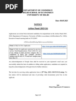 Applications For Empanelment - Ad-Hoc Panel 2023-2024