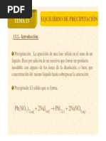 Tema 13 Equilibrios de Precipitación