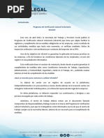 Programa de Verificación Laboral Voluntaria VELAVO