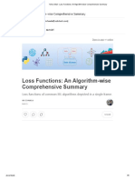 Loss Functions - An Algorithm-Wise Comprehensive Summary