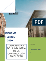 Informe Tecnico de Deficiencias en La Construcción PROCESO