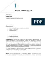 Manual. Pruebas YSI