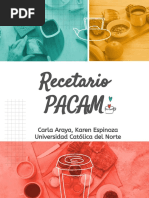 Recetario PACAM, Material A